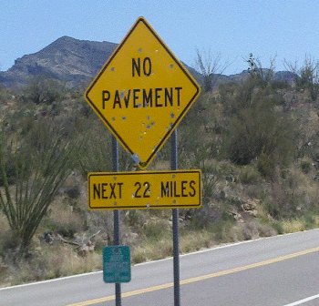 Pavement End Sign