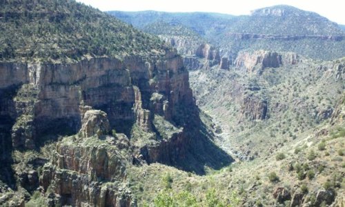 Looking East Into The Salt River Canyon From The North Rim