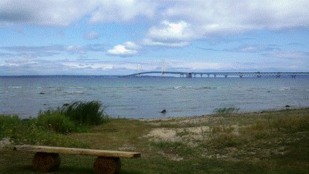 Mackinac Bridge From Shore