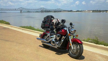 Bike on Mississippi River from Natchez