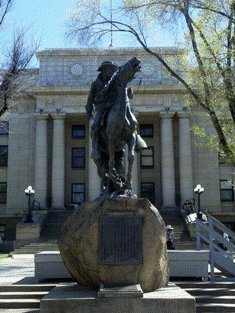 Statue in front of Yavapai County Court House